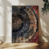 41832869-MGV-CV-24X36-Tree Rings Wall Art Canvas Print, Framed Wood Grain Art Picture Print, Rustic Texture Perfect Rustic Nature Decor Artwork