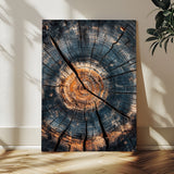77995348-MGV-CV-24X36-Tree Rings Wall Art Canvas Print, Framed Rustic Wood Art Picture Print, Natural Texture Perfect Rustic Decor Artwork
