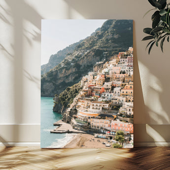 28897019-MGV-CV-24X36-Positano Coastline Wall Art Canvas Print, Framed Amalfi Architecture Art Picture Print, Italian Riviera Perfect Mediterranean