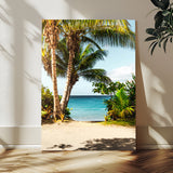 10046923-MGV-CV-24X36-Palm Tree Canvas Wall Art Canvas Print, Framed Coastal Wall Art Art Picture Print, Island Wall Decor Perfect Coastal Tropical