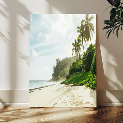 42984524-MGV-CV-24X36-Relaxing Beach Wall Art Canvas Print, Framed Ocean View Art Picture Print, Coastal Serenity Perfect Tropical Coastal Decor Artwork