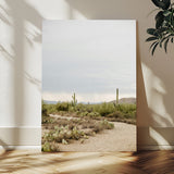 55042528-MGV-CV-24X36-Minimalist Landscape Wall Art Canvas Print, Framed Rustic Boho Canvas Art Picture Print, Earthy Tones Art Perfect Southwestern