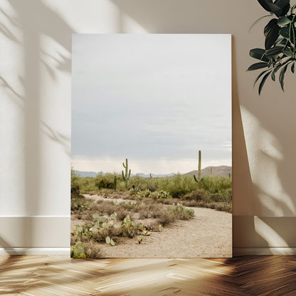 55042528-MGV-CV-24X36-Minimalist Landscape Wall Art Canvas Print, Framed Rustic Boho Canvas Art Picture Print, Earthy Tones Art Perfect Southwestern