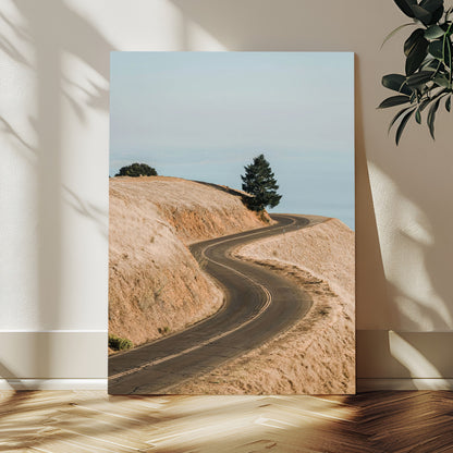 44236608-MGV-CV-24X36-Landscape Wall Art – Winding Road Through Golden Hills Canvas Print, Scenic Nature Photography Decor for Bedroom, Living Room,