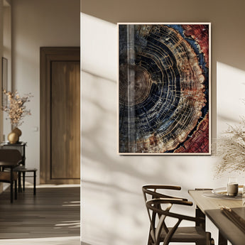 41832869-MGV-FP-48X32-3P_Natural-Tree Rings Wall Art Canvas Print, Framed Wood Grain Art Picture Print, Rustic Texture Perfect Rustic Nature Decor Artwork