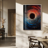 41597467-MGV-FP-48X32-3P_Natural-Wood Vortex Wall Art Canvas Print, Framed Abstract Swirl Art Picture Print, Wood Tree Texture Perfect Modern Decor Artwork