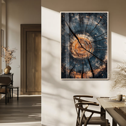 77995348-MGV-FP-48X32-3P_Natural-Tree Rings Wall Art Canvas Print, Framed Rustic Wood Art Picture Print, Natural Texture Perfect Rustic Decor Artwork