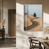 54702459-MGV-CV-24X36-Desert Road Wall Art Canvas Print, Framed Earthy Landscape Art Picture Print, Minimal Scenic Perfect Rustic Minimalist Decor