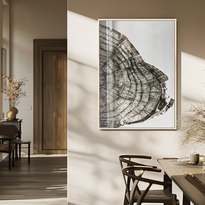 57798204-MGV-FP-48X32-3P_Natural-Botanical Tree Ring Wall Art Canvas Print, Framed Earth Tones Art Picture Print, Tree Ring Canvas Perfect Scandinavian Minimalist