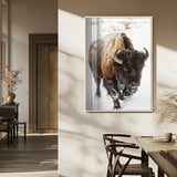 19448944-MGV-FP-48X32-3P_Natural-Winter Wilderness Wall Art Canvas Print, Framed Brown Tones Art Picture Print, Nature Close-Up Perfect Rustic Lodge Decor Decor