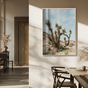 95224550-MGV-FP-48X32-3P_Natural-Joshua Tree Wall Art – Desert Landscape Canvas Print with Southwestern Scenery, Rustic Western Photography, Boho Nature Decor for