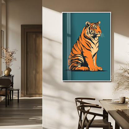 45688-MGV-CV-24X36-Tiger Wall Art – Bold Jungle Cat Canvas Print, Modern Wildlife Animal Decor for Living Room, Bedroom, Office or Nature Inspired