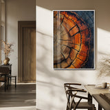 74113861-MGV-FP-48X32-3P_White-Tree Ring Art Wall Art Canvas Print, Framed Rustic Wood Art Art Picture Print, Timber Wall Decor Perfect Modern Rustic Decor