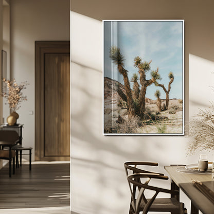 95224550-MGV-FP-48X32-3P_White-Joshua Tree Wall Art – Desert Landscape Canvas Print with Southwestern Scenery, Rustic Western Photography, Boho Nature Decor for