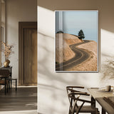 44236608-MGV-FP-48X32-3P_White-Landscape Wall Art – Winding Road Through Golden Hills Canvas Print, Scenic Nature Photography Decor for Bedroom, Living Room,