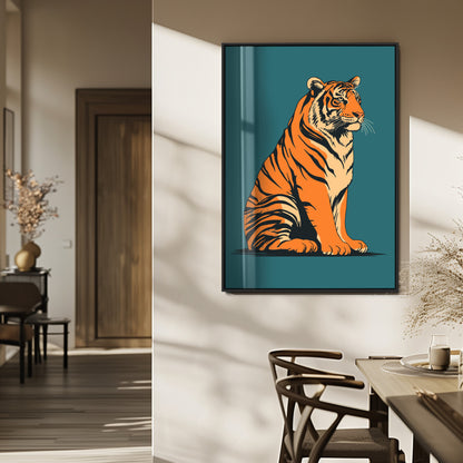 45688-MGV-CV-24X36-Tiger Wall Art – Bold Jungle Cat Canvas Print, Modern Wildlife Animal Decor for Living Room, Bedroom, Office or Nature Inspired