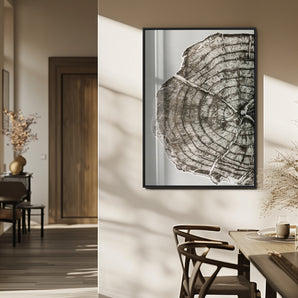 11167473-MGV-CV-24X36-Rustic Wall Decor Wall Art Canvas Print, Framed Modern Lodge Style Art Picture Print, Neutral Wood Slice Perfect Scandinavian