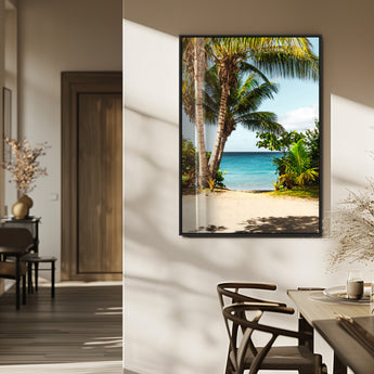 10046923-MGV-CV-24X36-Palm Tree Canvas Wall Art Canvas Print, Framed Coastal Wall Art Art Picture Print, Island Wall Decor Perfect Coastal Tropical