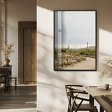 55042528-MGV-FP-48X32-3P_Black-Minimalist Landscape Wall Art Canvas Print, Framed Rustic Boho Canvas Art Picture Print, Earthy Tones Art Perfect Southwestern