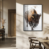 19448944-MGV-FP-48X32-3P_Black-Winter Wilderness Wall Art Canvas Print, Framed Brown Tones Art Picture Print, Nature Close-Up Perfect Rustic Lodge Decor Decor