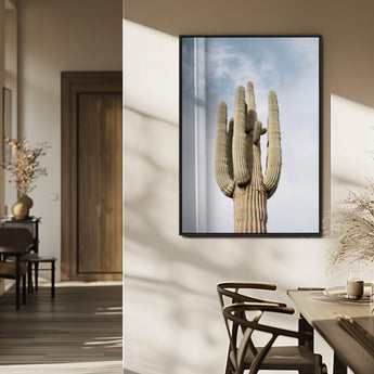 61603772-MGV-FP-48X32-3P_Black-Desert Wall Art – Tall Cactus Canvas Print, Southwestern Nature Photography Decor for Bedroom, Living Room, Office, Boho Home,