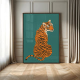 12468-MGV-CV-24X36-Tiger Wall Art – Modern Jungle Cat Canvas Print, Bold Wildlife Animal Decor for Bedroom, Office, Living Room or Nature Inspired