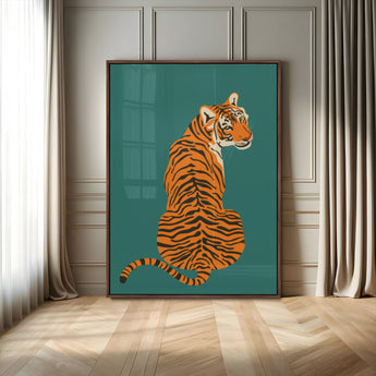 12468-MGV-CV-24X36-Tiger Wall Art – Modern Jungle Cat Canvas Print, Bold Wildlife Animal Decor for Bedroom, Office, Living Room or Nature Inspired