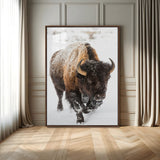 19448944-MGV-CV-24X36-Winter Wilderness Wall Art Canvas Print, Framed Brown Tones Art Picture Print, Nature Close-Up Perfect Rustic Lodge Decor Decor