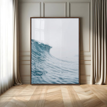 38699249-MGV-CV-24X36-Ocean Wave Wall Art – Minimalist Sea Canvas Print, Rising Surf and Misty Horizon Photography Decor for Bedroom, Living Room,