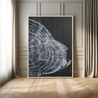 34094020-MGV-CV-24X36-Tree Ring Canvas Wall Art Canvas Print, Framed Modern Rustic Decor Art Picture Print, Botanical Tree Ring Perfect Modern Rustic