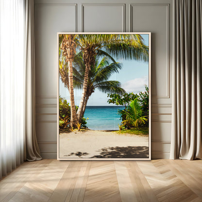 10046923-MGV-CV-24X36-Palm Tree Canvas Wall Art Canvas Print, Framed Coastal Wall Art Art Picture Print, Island Wall Decor Perfect Coastal Tropical