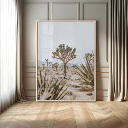 61562259-MGV-CV-24X36-Joshua Tree Canvas Wall Art – Desert Landscape, Minimalist Nature Photography, Large Framed Botanical Decor, Southwestern Canvas