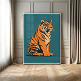 45688-MGV-FP-48X32-3P_White-Tiger Wall Art – Bold Jungle Cat Canvas Print, Modern Wildlife Animal Decor for Living Room, Bedroom, Office or Nature Inspired