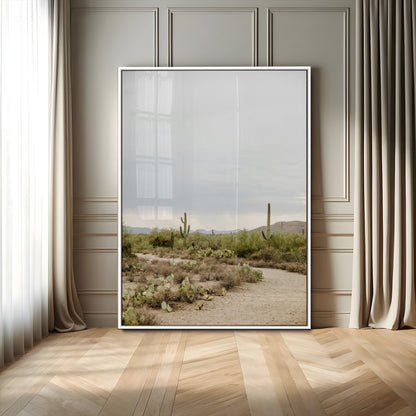 55042528-MGV-CV-24X36-Minimalist Landscape Wall Art Canvas Print, Framed Rustic Boho Canvas Art Picture Print, Earthy Tones Art Perfect Southwestern