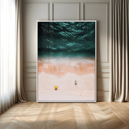 44468317-MGV-CV-24X36-Tropical Relaxation Wall Art Canvas Print, Framed Coastal Vibes Art Picture Print, Ocean Aesthetic Perfect Coastal Minimalist