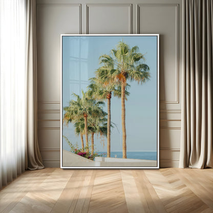 46777020-MGV-CV-24X36-Tropical Ocean Sunset Canvas Print – Beach Coastal Wall Art Canvas Print, Framed Nautical Decor for Home, Office, Vacation Resort