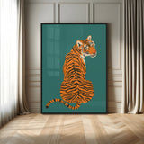 12468-MGV-CV-24X36-Tiger Wall Art – Modern Jungle Cat Canvas Print, Bold Wildlife Animal Decor for Bedroom, Office, Living Room or Nature Inspired
