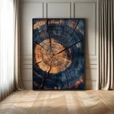 32486414-MGV-CV-24X36-Tree Rings Wall Art Canvas Print, Framed Rustic Texture Art Picture Print, Wood Grain Perfect Rustic Industrial Decor Artwork