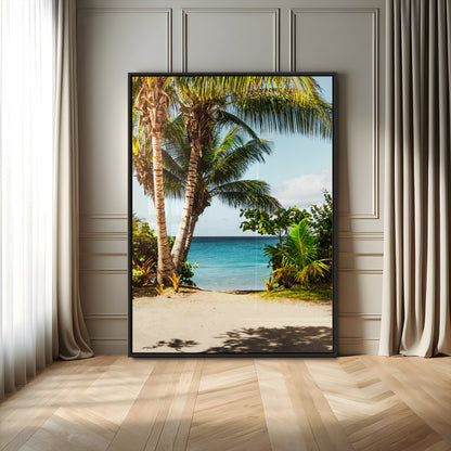 10046923-MGV-CV-24X36-Palm Tree Canvas Wall Art Canvas Print, Framed Coastal Wall Art Art Picture Print, Island Wall Decor Perfect Coastal Tropical