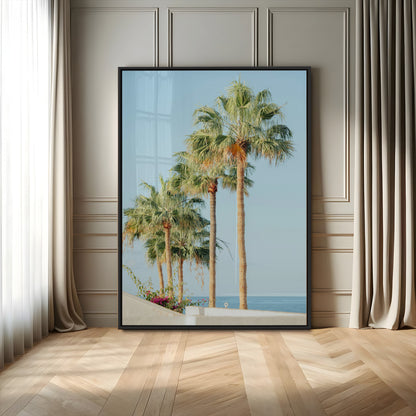 46777020-MGV-CV-24X36-Tropical Ocean Sunset Canvas Print – Beach Coastal Wall Art Canvas Print, Framed Nautical Decor for Home, Office, Vacation Resort