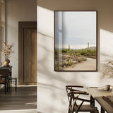 55042528-MGV-FP-48X32-3P_Walnut-Minimalist Landscape Wall Art Canvas Print, Framed Rustic Boho Canvas Art Picture Print, Earthy Tones Art Perfect Southwestern