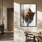 19448944-MGV-FP-48X32-3P_Walnut-Winter Wilderness Wall Art Canvas Print, Framed Brown Tones Art Picture Print, Nature Close-Up Perfect Rustic Lodge Decor Decor