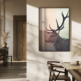 22632976-MGV-FP-48X32-3P_Walnut-Deer Canvas Print Wall Art Canvas Print, Framed Woodland Animal Decor Art Picture Print, Rustic Lodge Wall Art Perfect Rustic