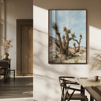 95224550-MGV-FP-48X32-3P_Walnut-Joshua Tree Wall Art – Desert Landscape Canvas Print with Southwestern Scenery, Rustic Western Photography, Boho Nature Decor for