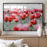 44554-MGV-FP-36X24-3P_Black-Vibrant red tulips stand out beautifully against a black-and-white background, making a striking decor piece perfect for any home