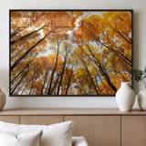 11823-MGV-FP-36X24-3P_Black-Golden Autumn Tree Canopy Wall Art – Stunning Fall Forest Leaves Print, Warm Seasonal Nature Decor for Home, Office or Cabin