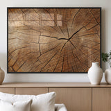 61710-MGV-FP-60X30-3P_Black-Tree Rings Wall Art – Rustic Wood Grain Canvas Print of Tree Trunk Cross Section, Nature Inspired Decor for Cabin, Office, Living