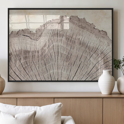 67528-MGV-FP-36X24-3P_Black-Wood Ring Wall Art Canvas Print, Framed Tree Ring Art Picture Print, Rustic Tree Ring Perfect Neutral Boho Decor Artwork