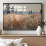 98822-MGV-FP-36X24-3P_Black-Autumn Meadow Wall Art – Tranquil Grassland Landscape Canvas Print, Rustic Country Decor for Living Room, Bedroom or Farmhouse