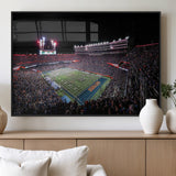 46899-MGV-FP-60X30-3P_Black-Ben Hill Griffin Stadium Wall Art Canvas Print, Framed Football Stadium Art Picture Print, Florida Football Stadium Perfect Sport